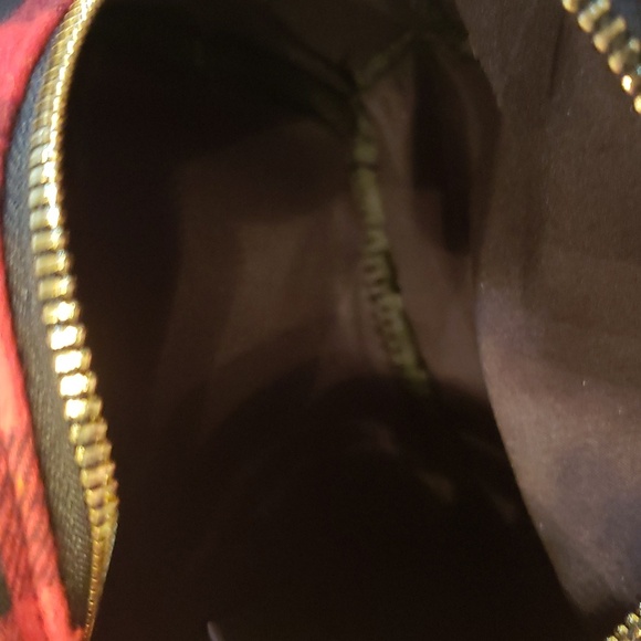 PEANUTS red black Buffalo check mini Backpack wallet keychain 3 pc gift set NWT - Picture 2 of 7